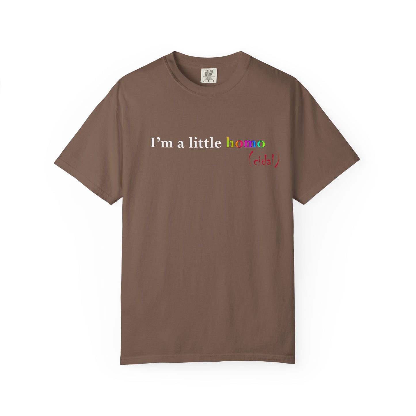 I'm a little homo (cidal) T-Shirt — Identity and Vibe Slogan Tee