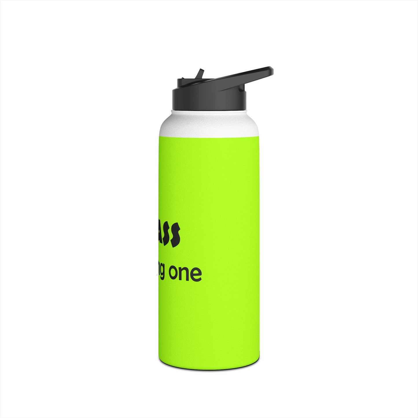 Funny Neon Stainless Steel Water Bottle — Bold 'Eat an Ass' Humorous Quote