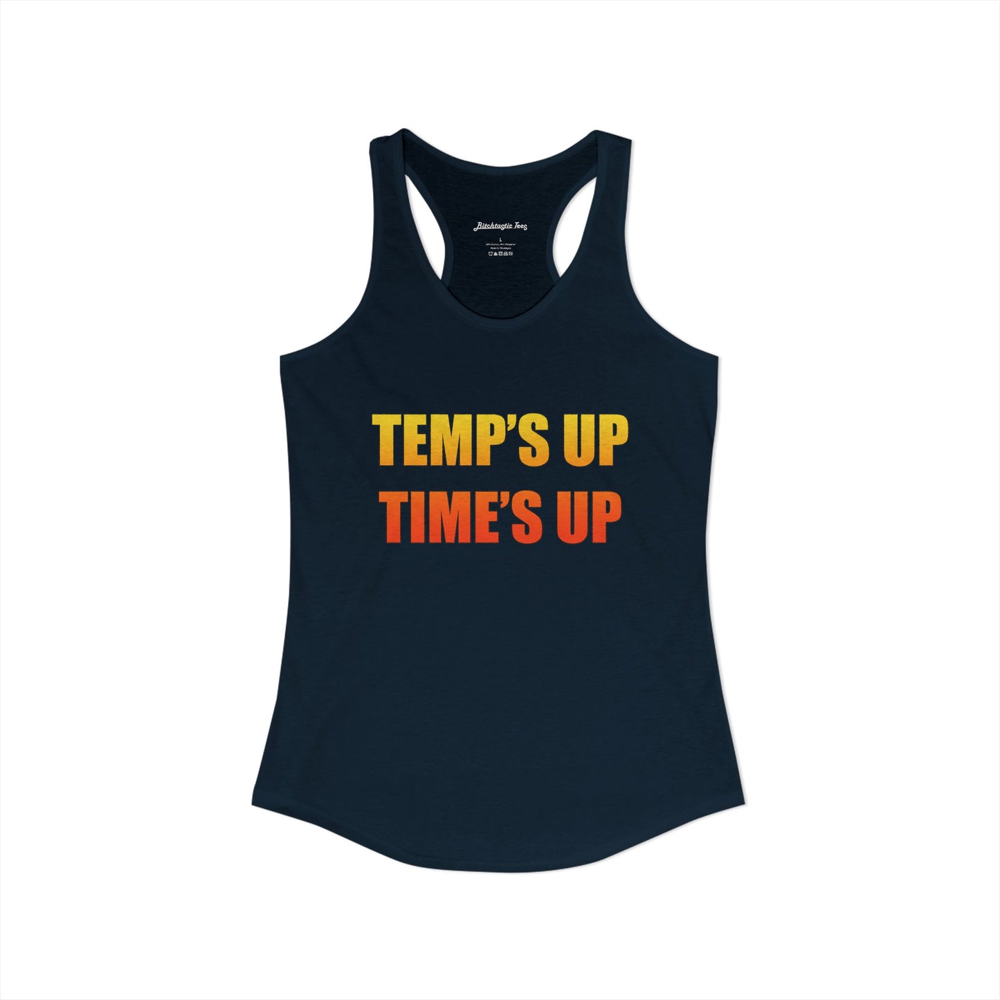 Women's Ideal Racerback Tank - Temp's Up, Time's Up