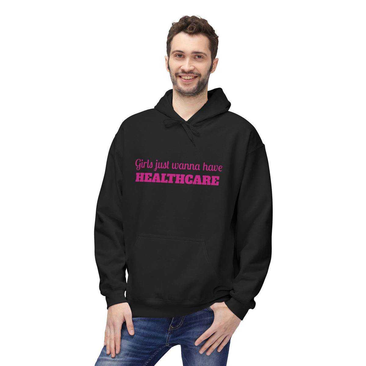 Girls Just Wanna Have Healthcare Unisex Midweight Softstyle Fleece Hoodie