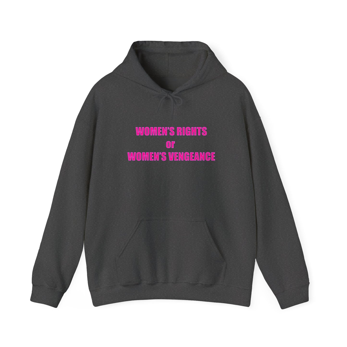 Pullover Hooded Sweatshirt - Women's Rights or Women's Vengeance Inspirational Protest Hoodie