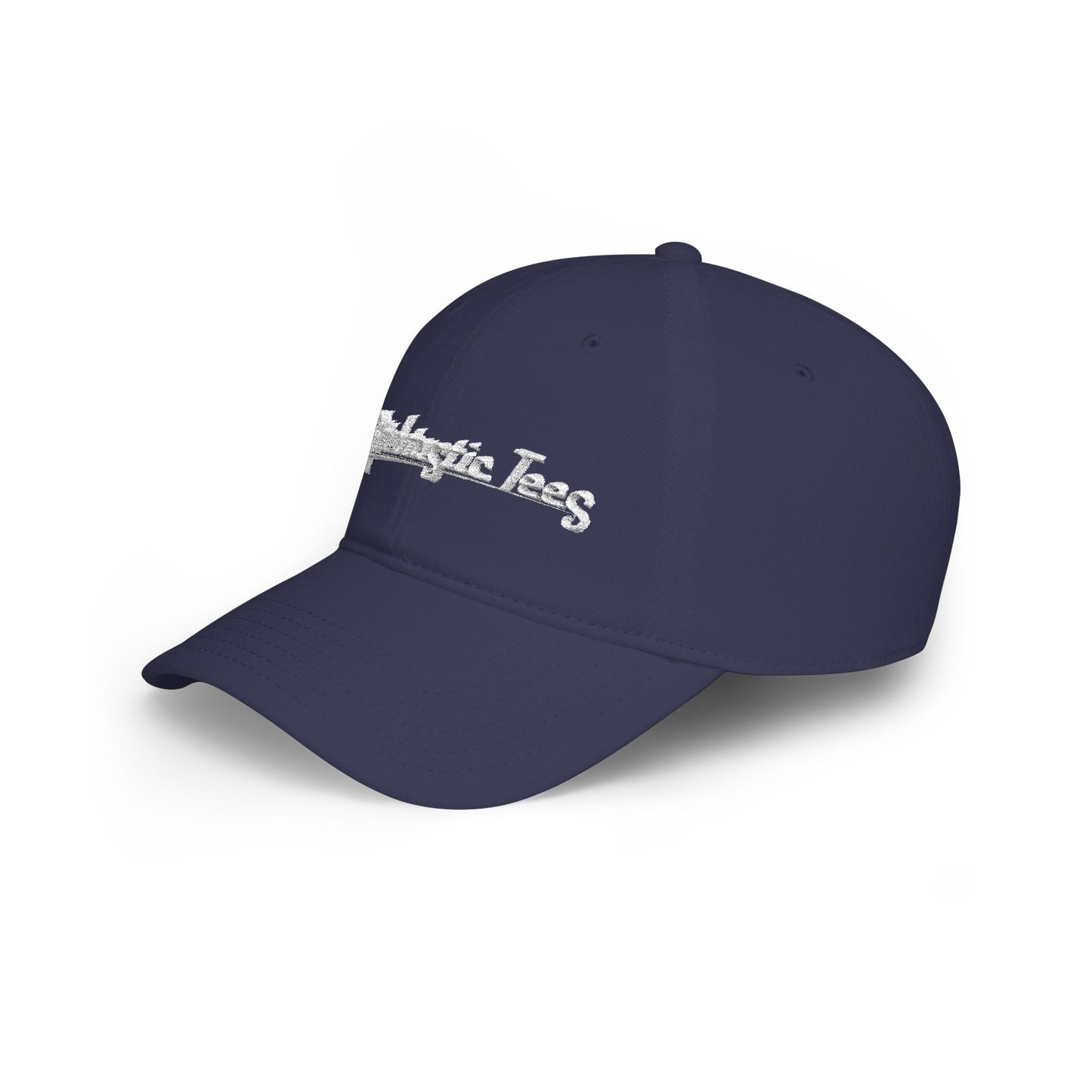 Low Profile Baseball Cap — "Bitchtastic Tees" White Script Embroidered Hat