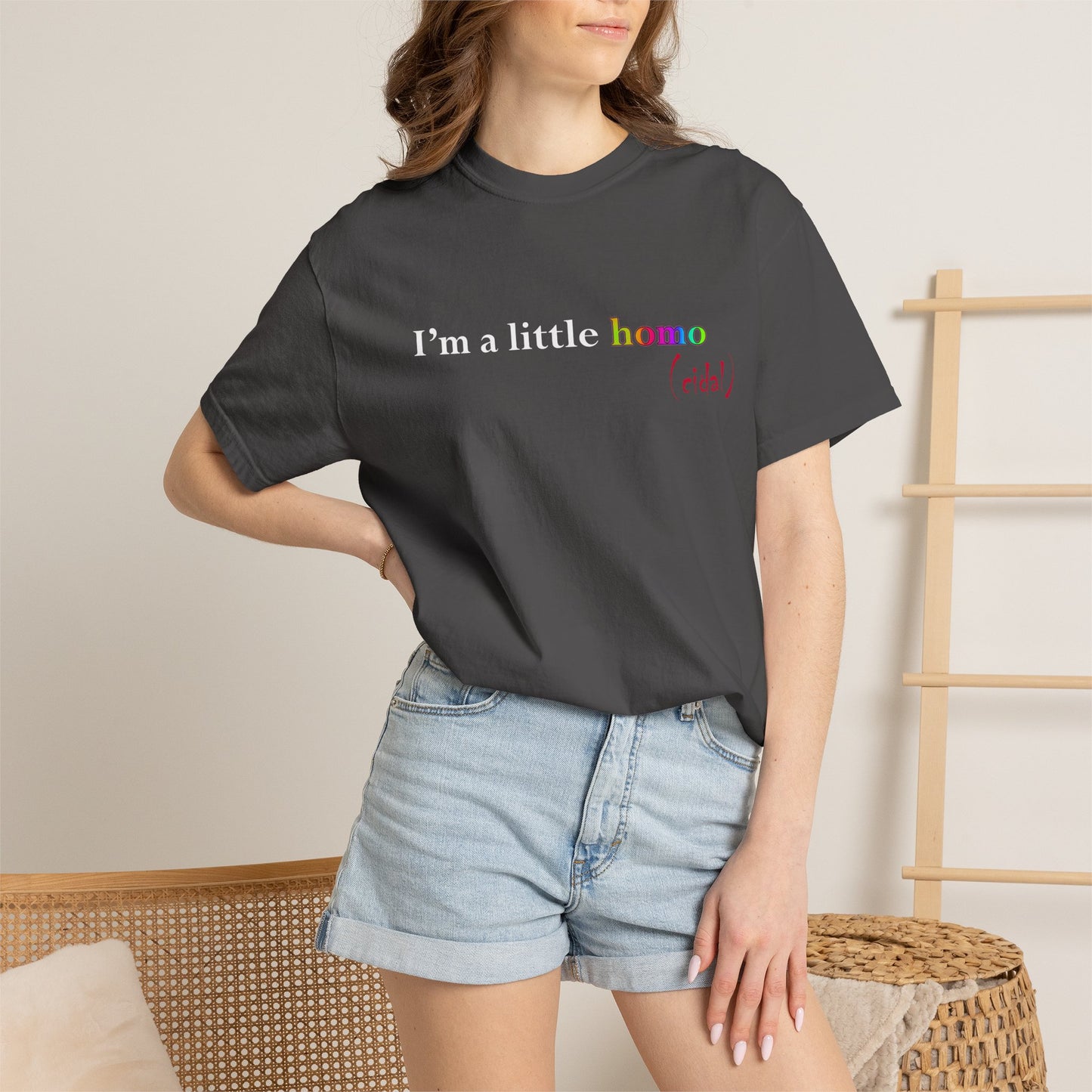 I'm a little homo (cidal) T-Shirt — Identity and Vibe Slogan Tee