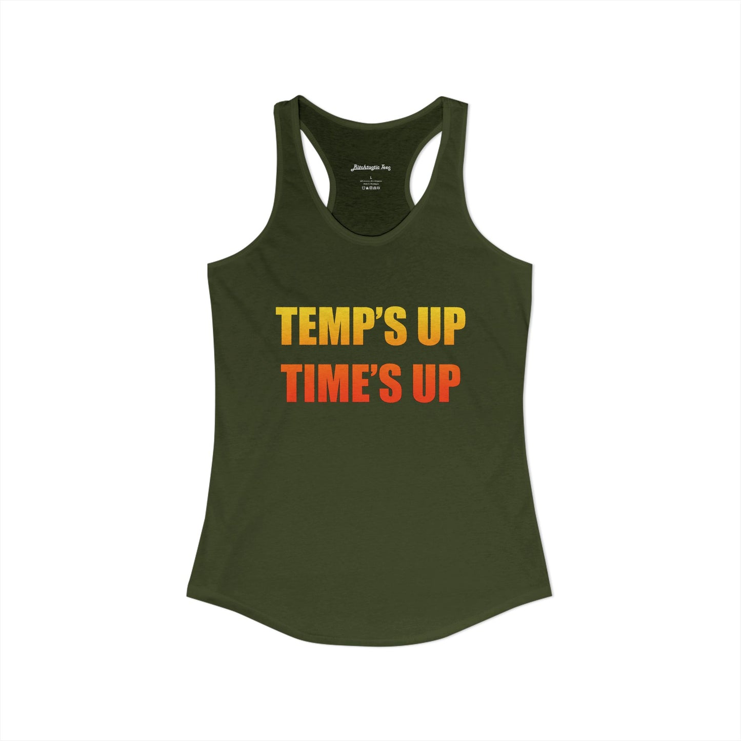 Women's Ideal Racerback Tank - Temp's Up, Time's Up