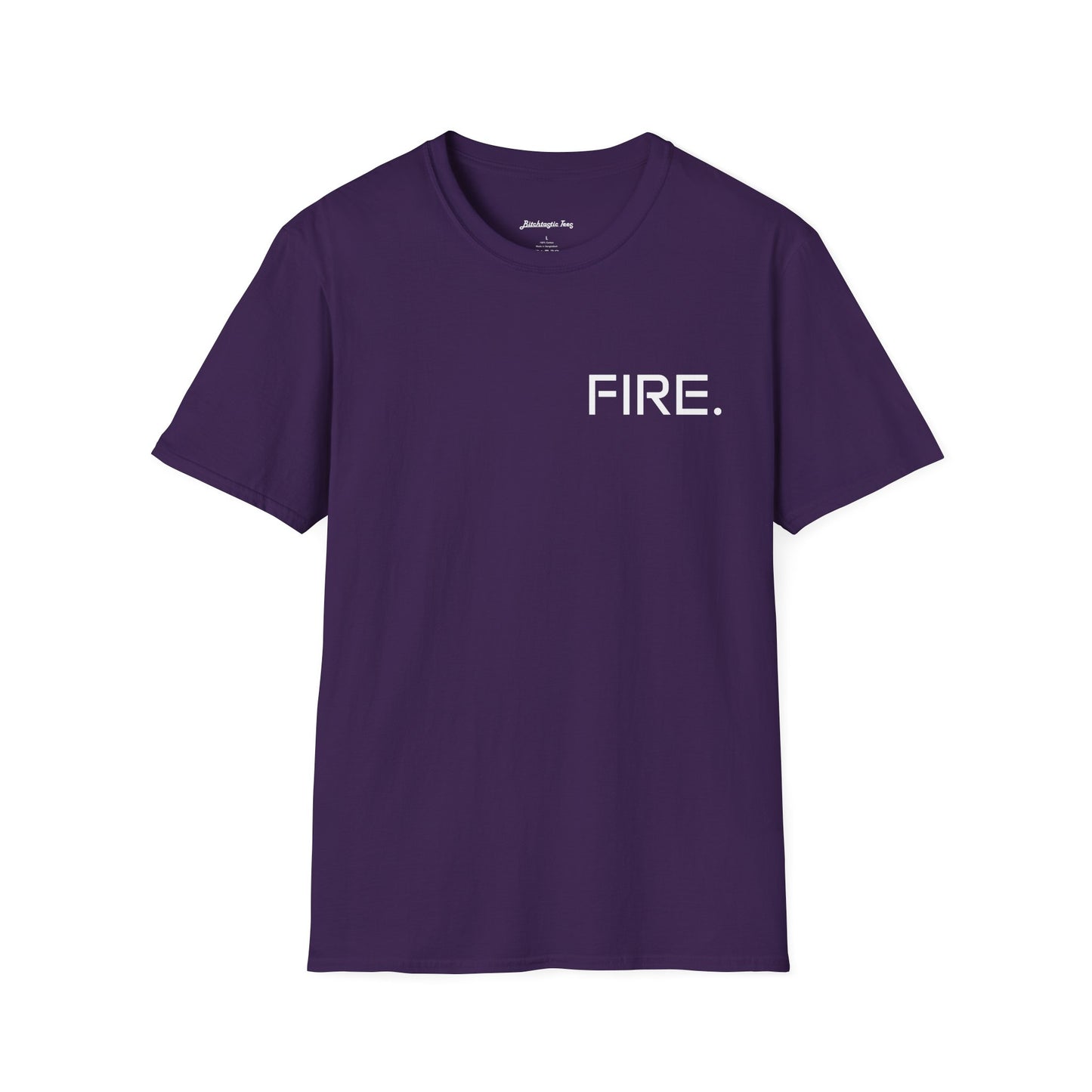 FIRE. Minimal Graphic T‑Shirt — Modern Casual Tee with Bold Text