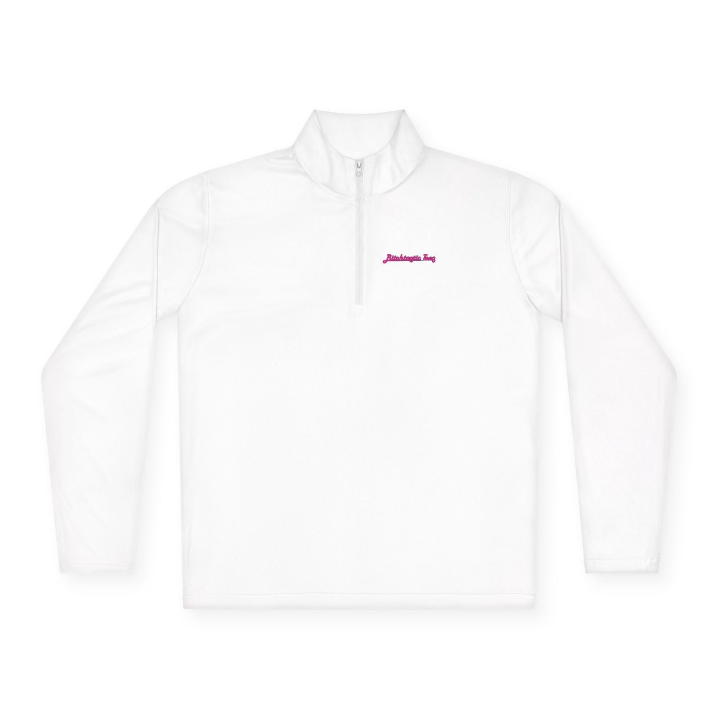 Quarter-Zip Pullover — Colorful Retro Flower Graphic with "Socially Inconvenient" Text
