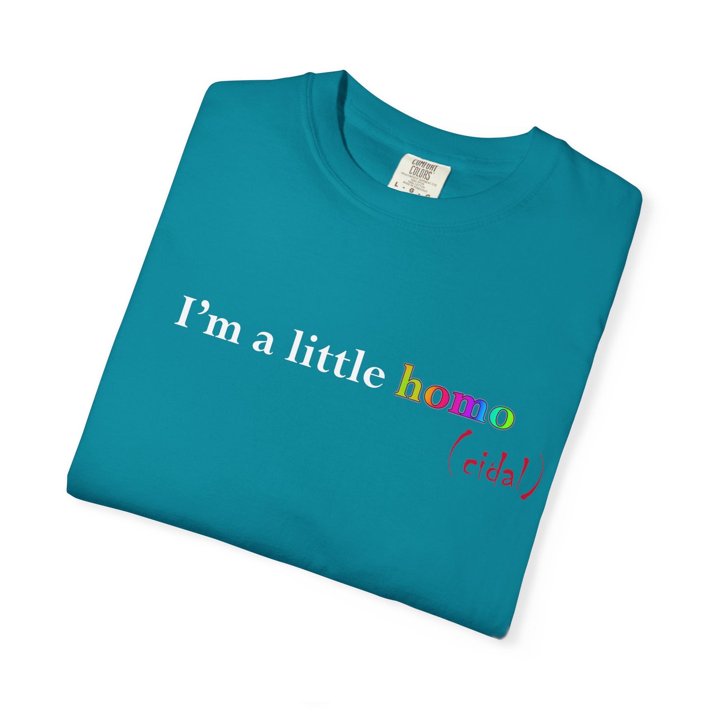 I'm a little homo (cidal) T-Shirt — Identity and Vibe Slogan Tee