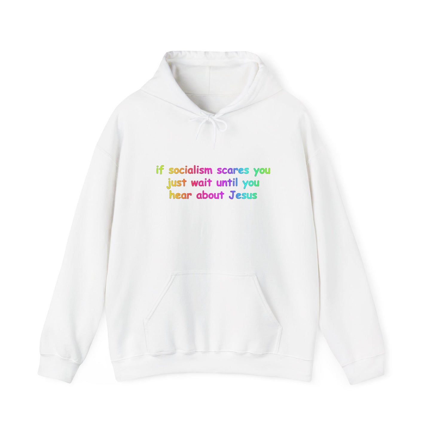 Hoodie — Socialist Jesus Ironic Slogan Hoodie