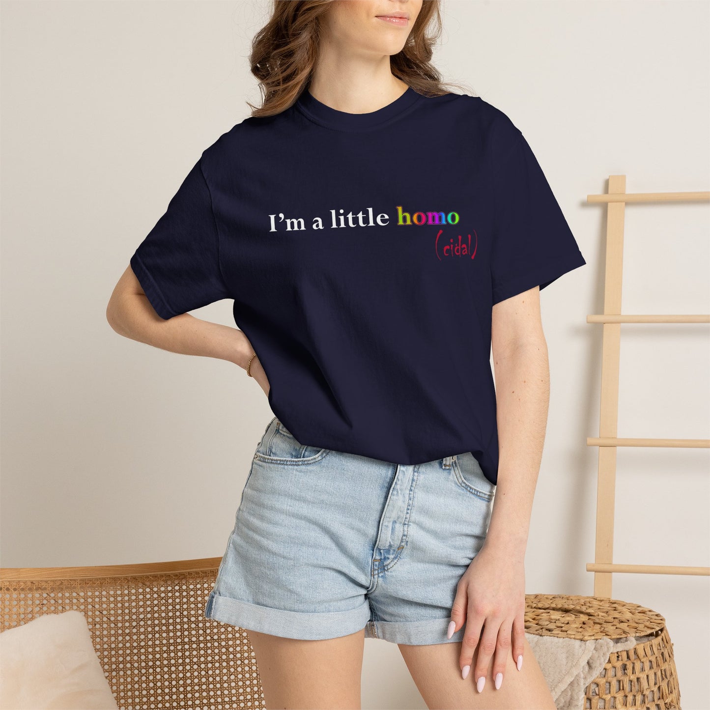 I'm a little homo (cidal) T-Shirt — Identity and Vibe Slogan Tee