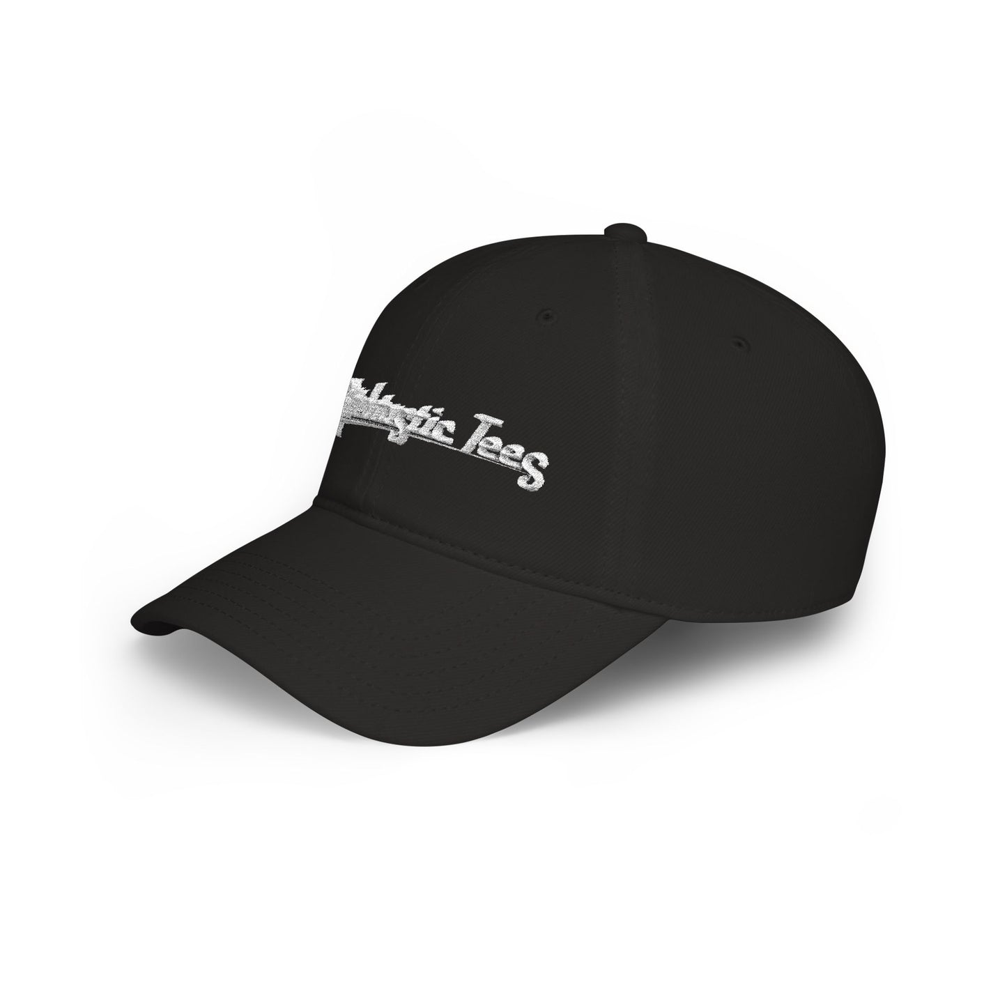 Low Profile Baseball Cap — "Bitchtastic Tees" White Script Embroidered Hat