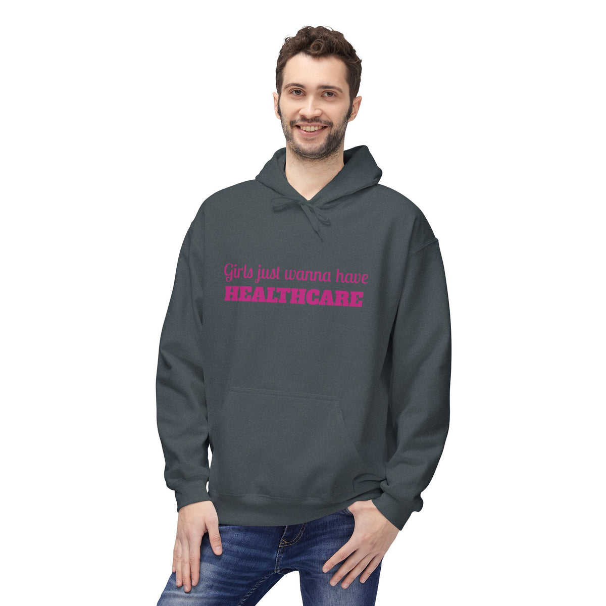 Girls Just Wanna Have Healthcare Unisex Midweight Softstyle Fleece Hoodie