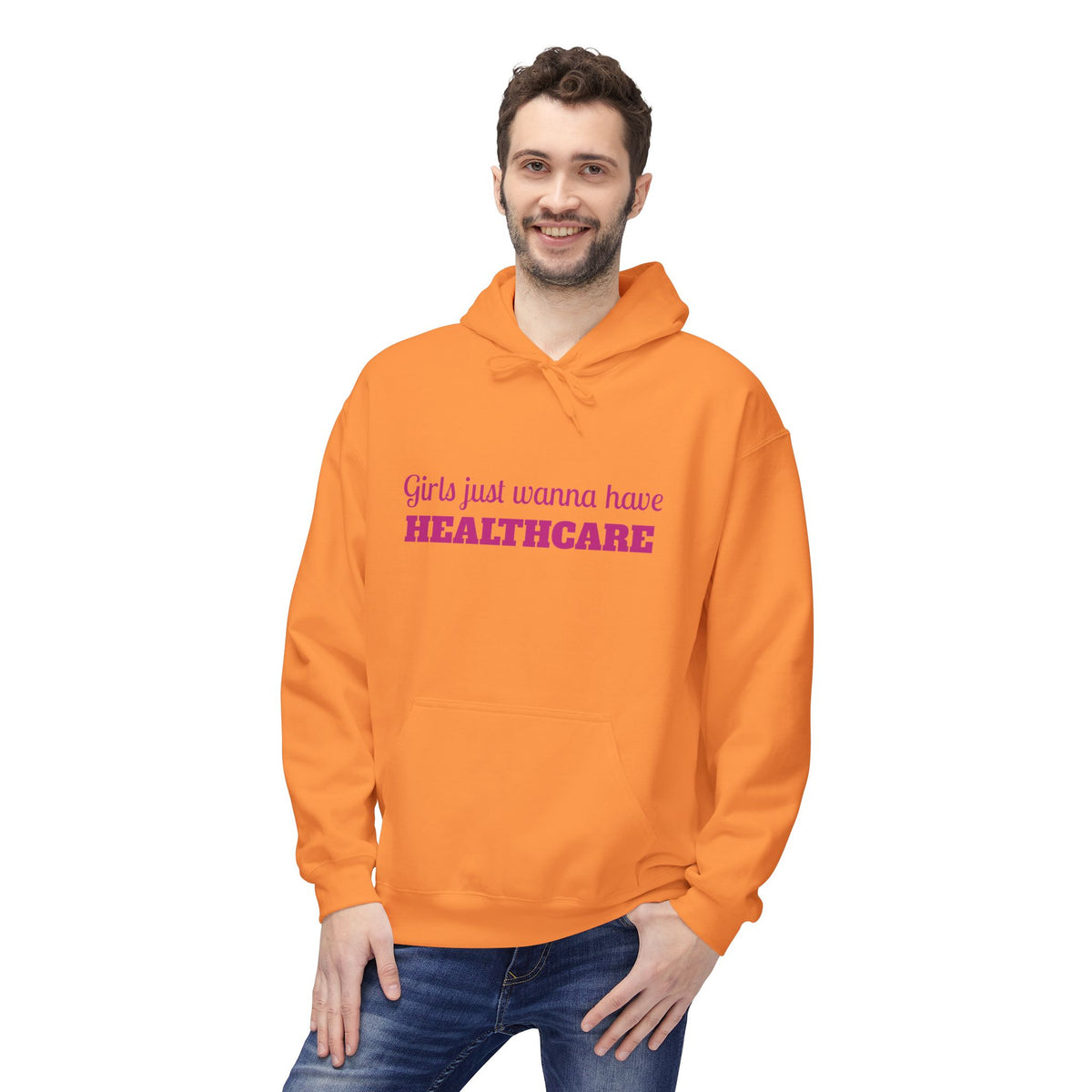 Girls Just Wanna Have Healthcare Unisex Midweight Softstyle Fleece Hoodie
