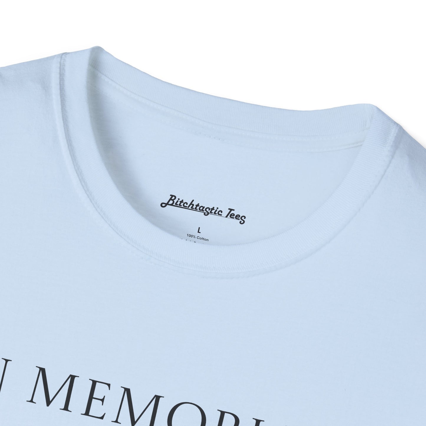In Memoriam Skull Graphic T-Shirt, Unisex Casual Tee in Remembrance for the Death of Liberty