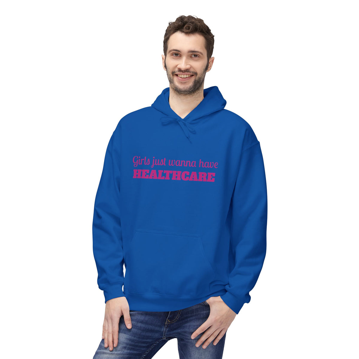Girls Just Wanna Have Healthcare Unisex Midweight Softstyle Fleece Hoodie
