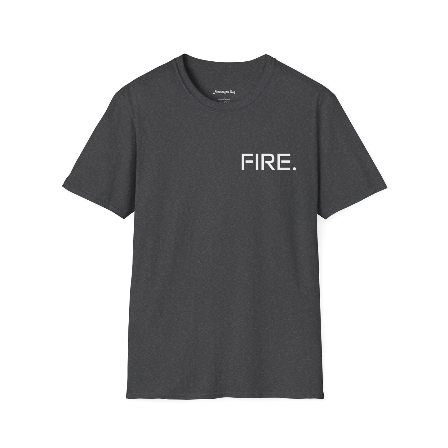 FIRE. Minimal Graphic T‑Shirt — Modern Casual Tee with Bold Text