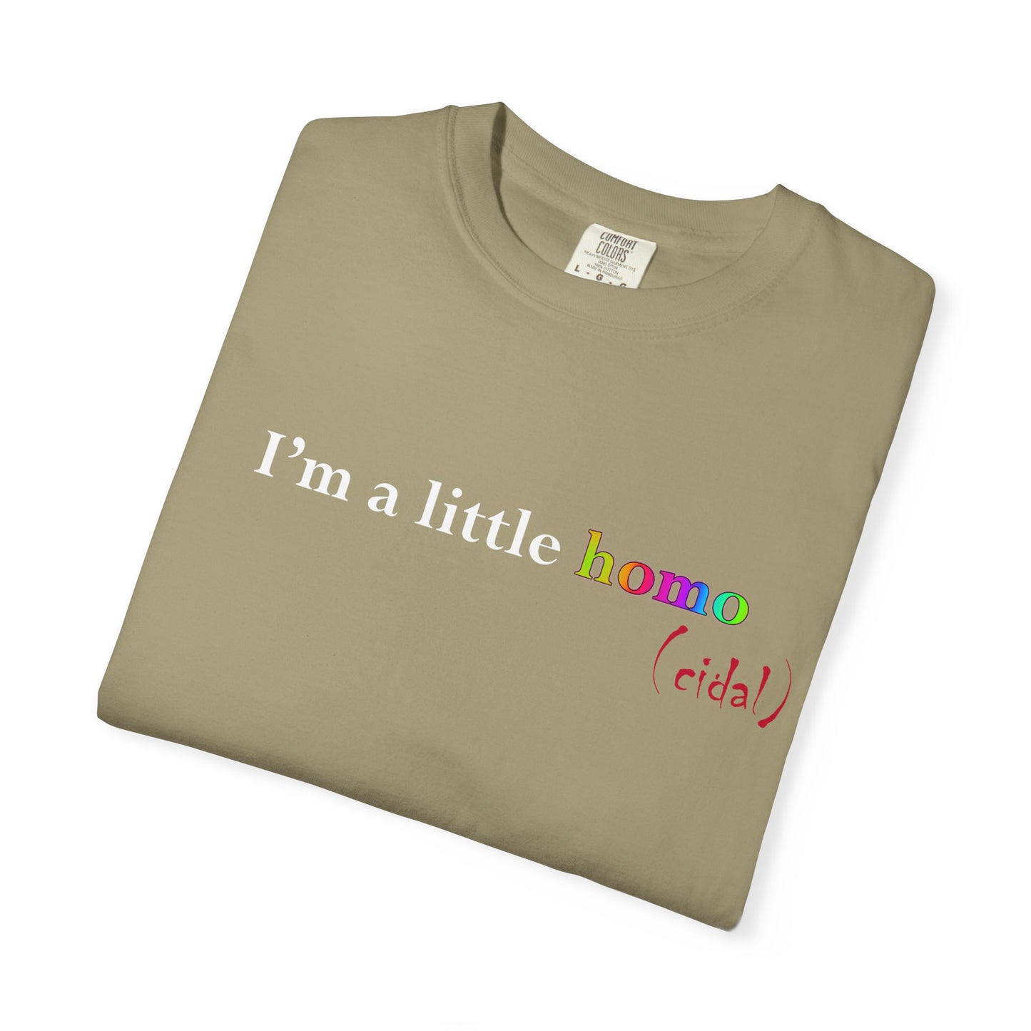 I'm a little homo (cidal) T-Shirt — Identity and Vibe Slogan Tee