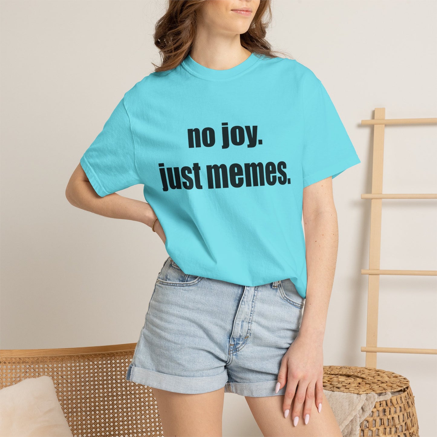 T-Shirt — "no joy. just memes." Graphic Tee