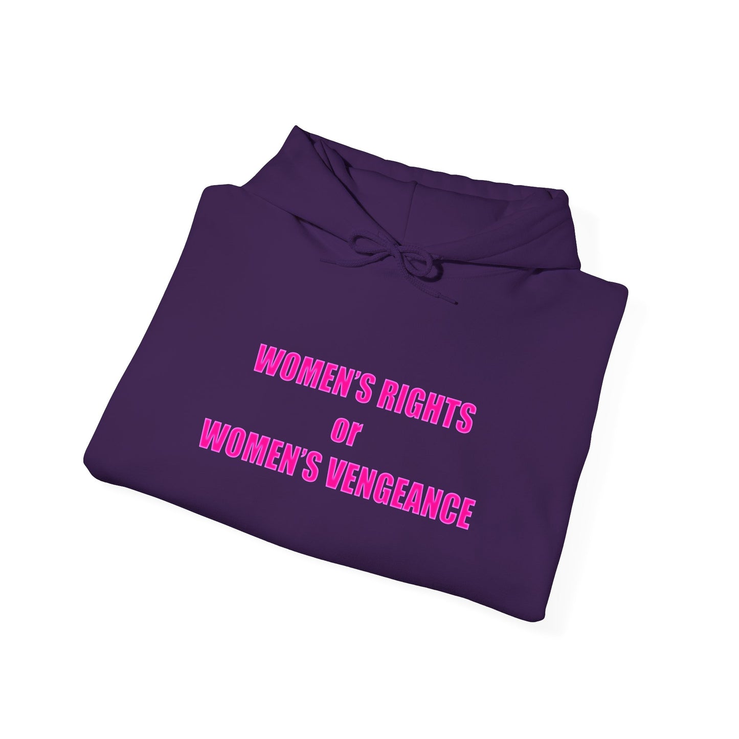 Pullover Hooded Sweatshirt - Women's Rights or Women's Vengeance Inspirational Protest Hoodie