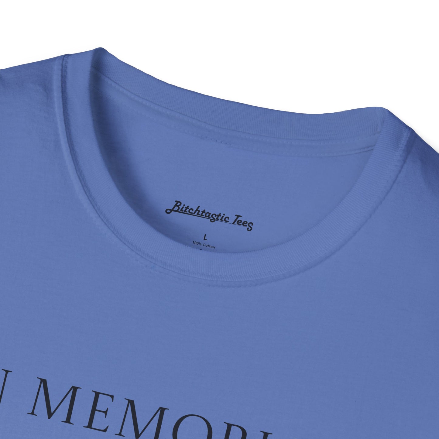 In Memoriam Skull Graphic T-Shirt, Unisex Casual Tee in Remembrance for the Death of Liberty
