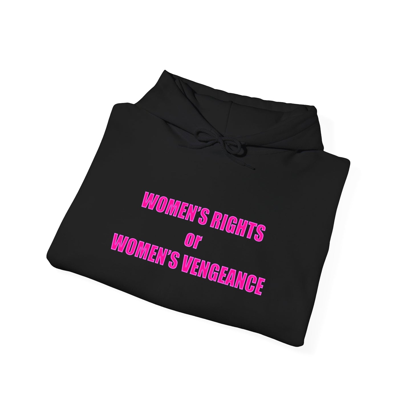 Pullover Hooded Sweatshirt - Women's Rights or Women's Vengeance Inspirational Protest Hoodie