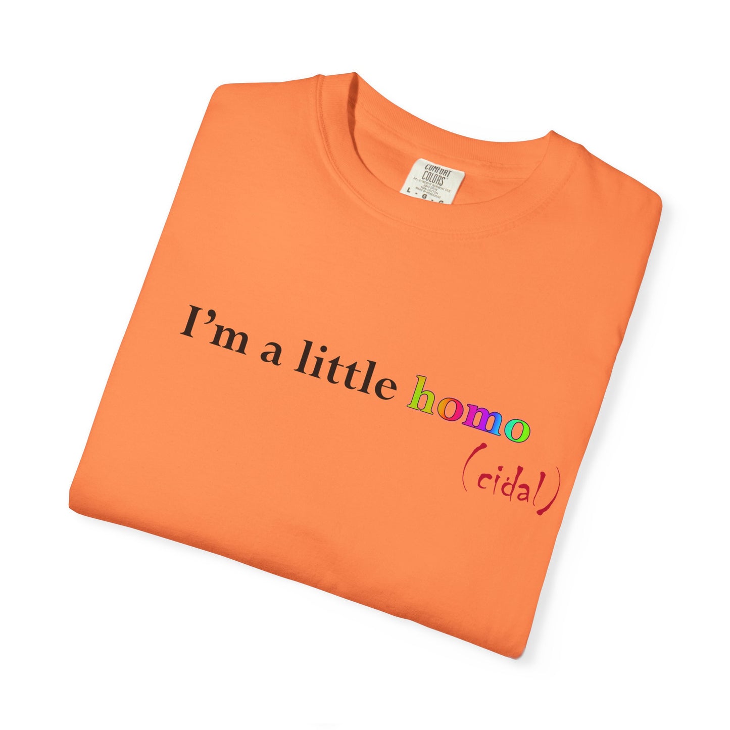 I'm a little homo (cidal) T-Shirt — Funny Statement Tee