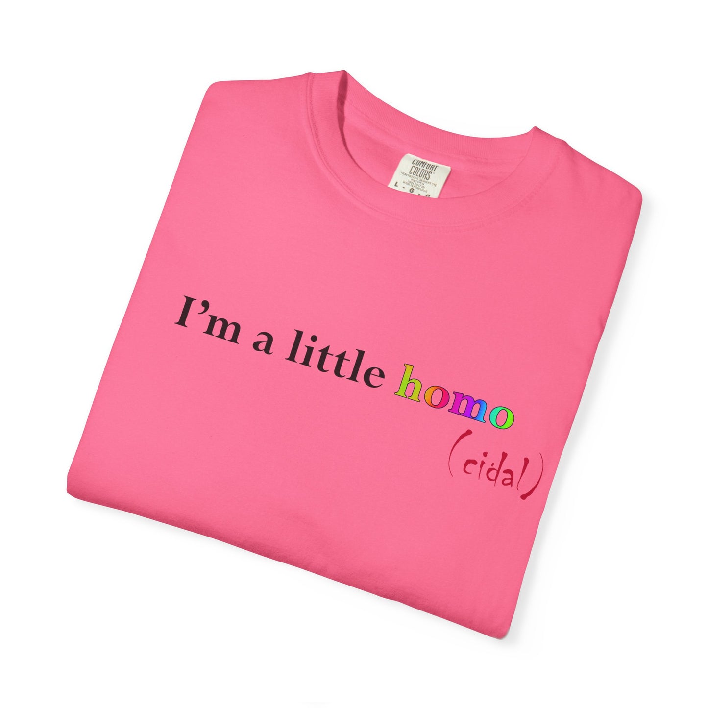 I'm a little homo (cidal) T-Shirt — Funny Statement Tee