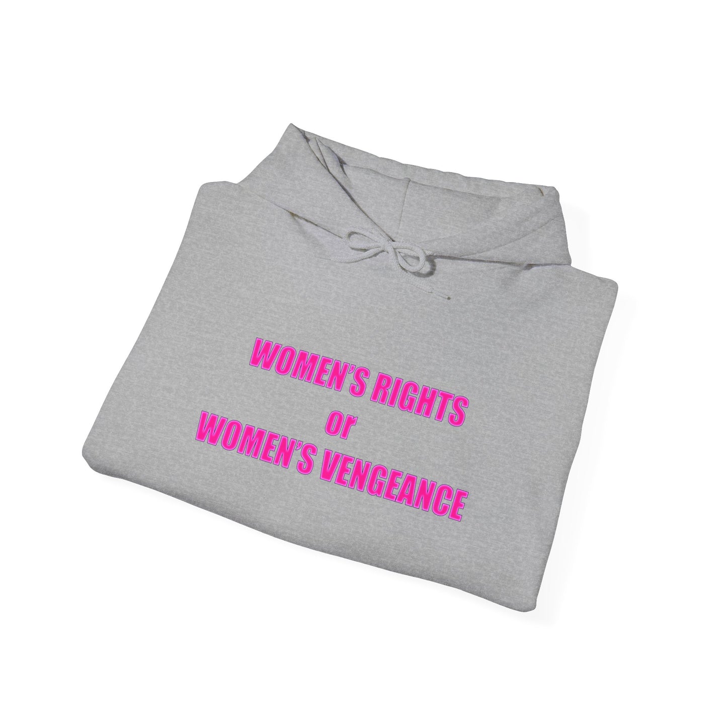 Pullover Hooded Sweatshirt - Women's Rights or Women's Vengeance Inspirational Protest Hoodie