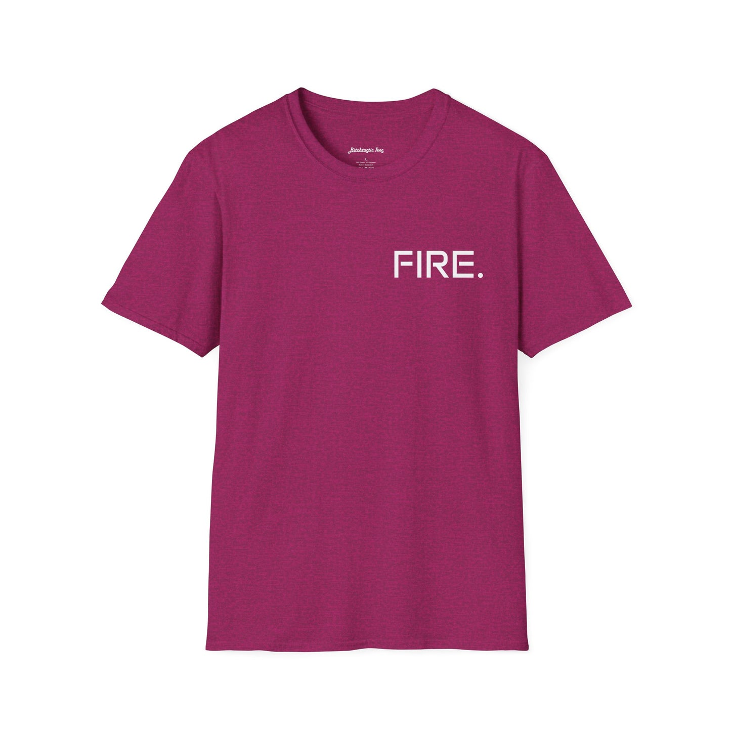 FIRE. Minimal Graphic T‑Shirt — Modern Casual Tee with Bold Text