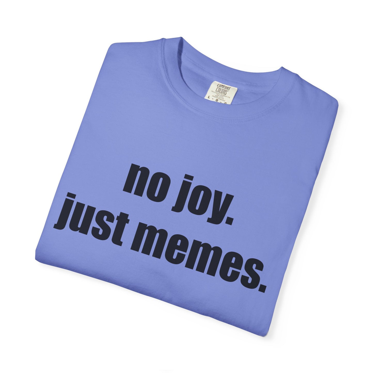 T-Shirt — "no joy. just memes." Graphic Tee