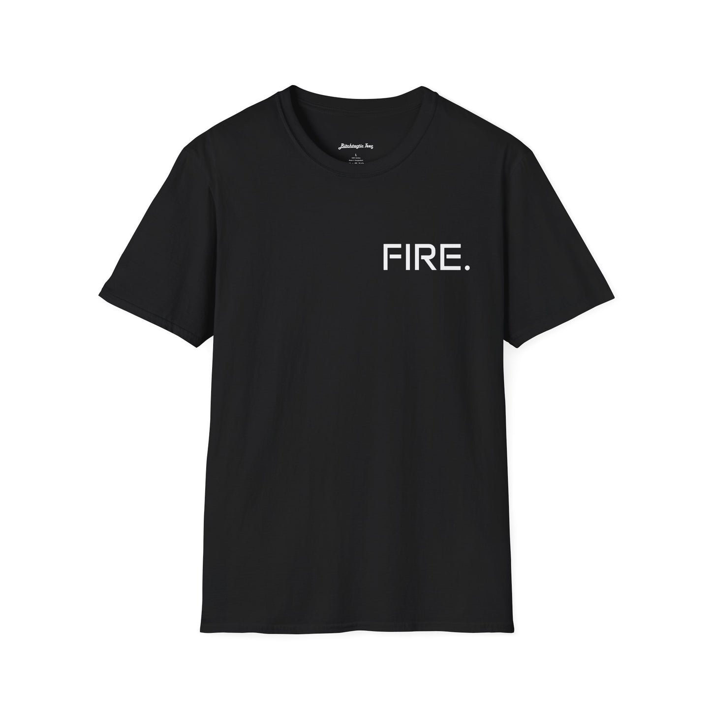 FIRE. Minimal Graphic T‑Shirt — Modern Casual Tee with Bold Text