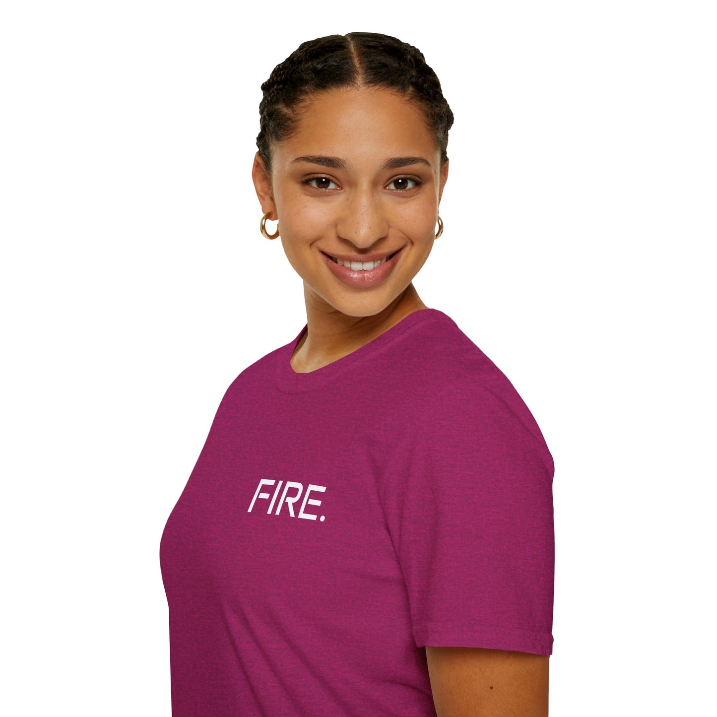 FIRE. Minimal Graphic T‑Shirt — Modern Casual Tee with Bold Text
