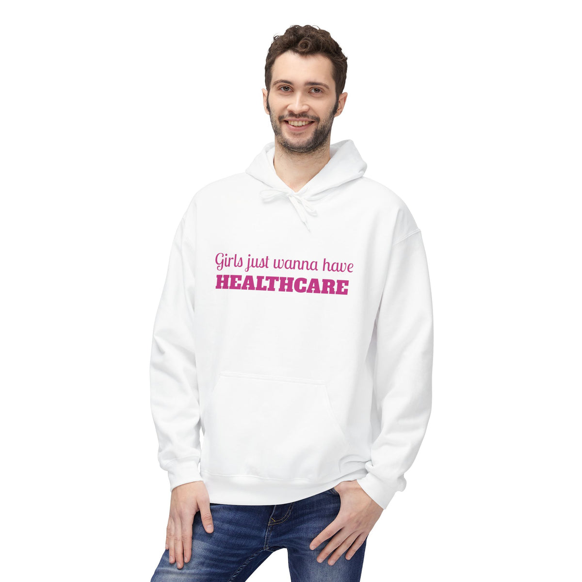 Girls Just Wanna Have Healthcare Unisex Midweight Softstyle Fleece Hoodie