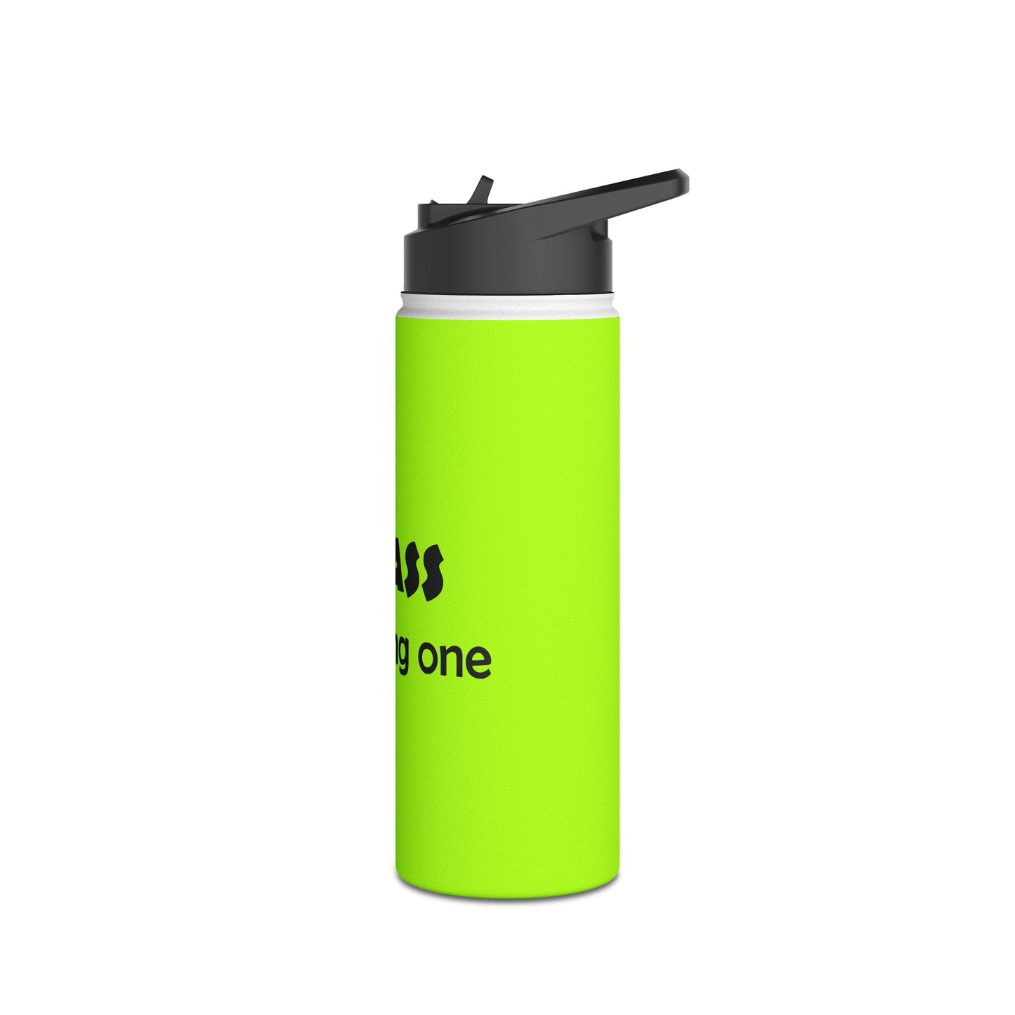 Funny Neon Stainless Steel Water Bottle — Bold 'Eat an Ass' Humorous Quote