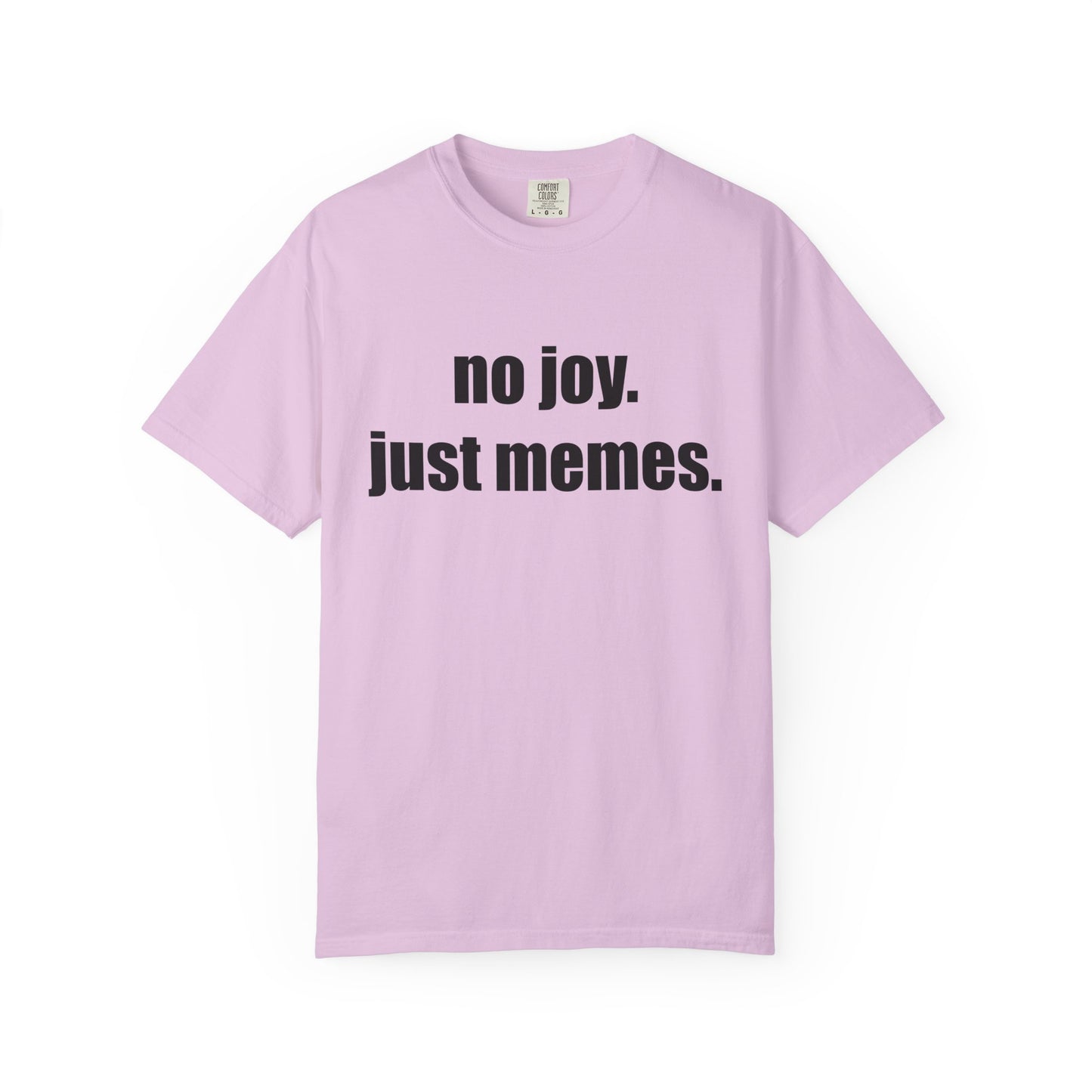 T-Shirt — "no joy. just memes." Graphic Tee