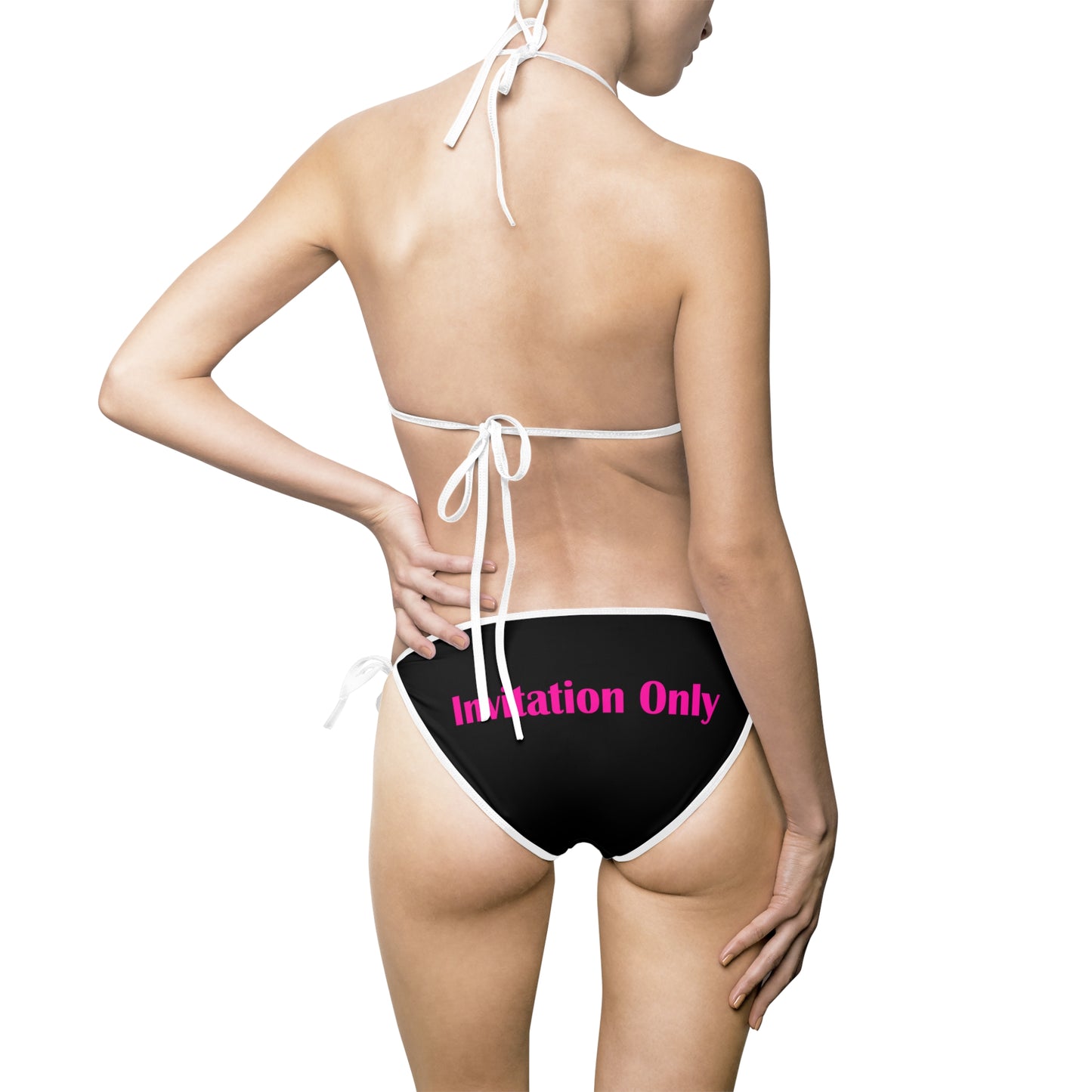 Black Triangle Invitation Only Bikini Swimsuit — Women's Tie-Side Two-Piece