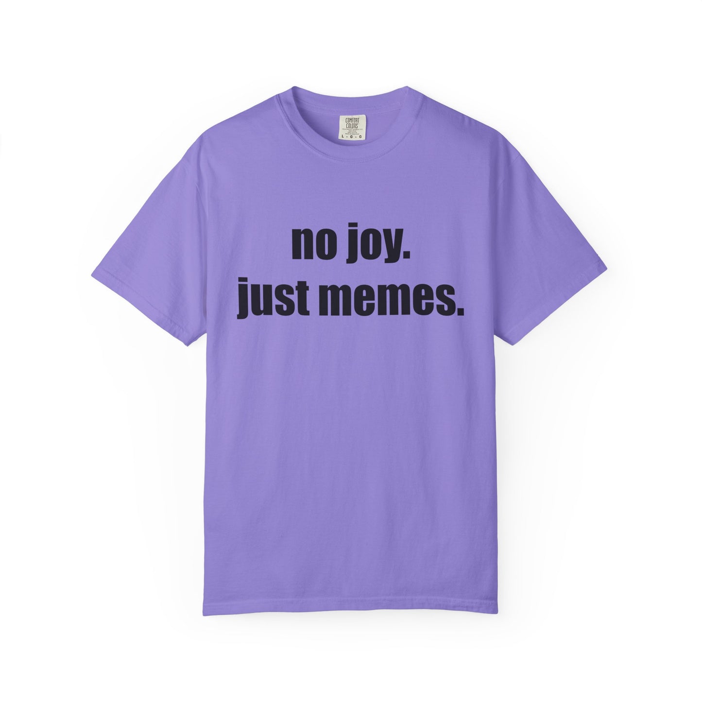 T-Shirt — "no joy. just memes." Graphic Tee