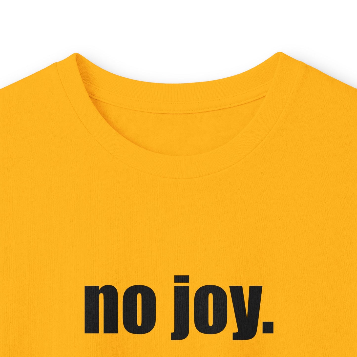 Long Sleeve Tee — "no joy. just memes." Minimalist Meme Shirt