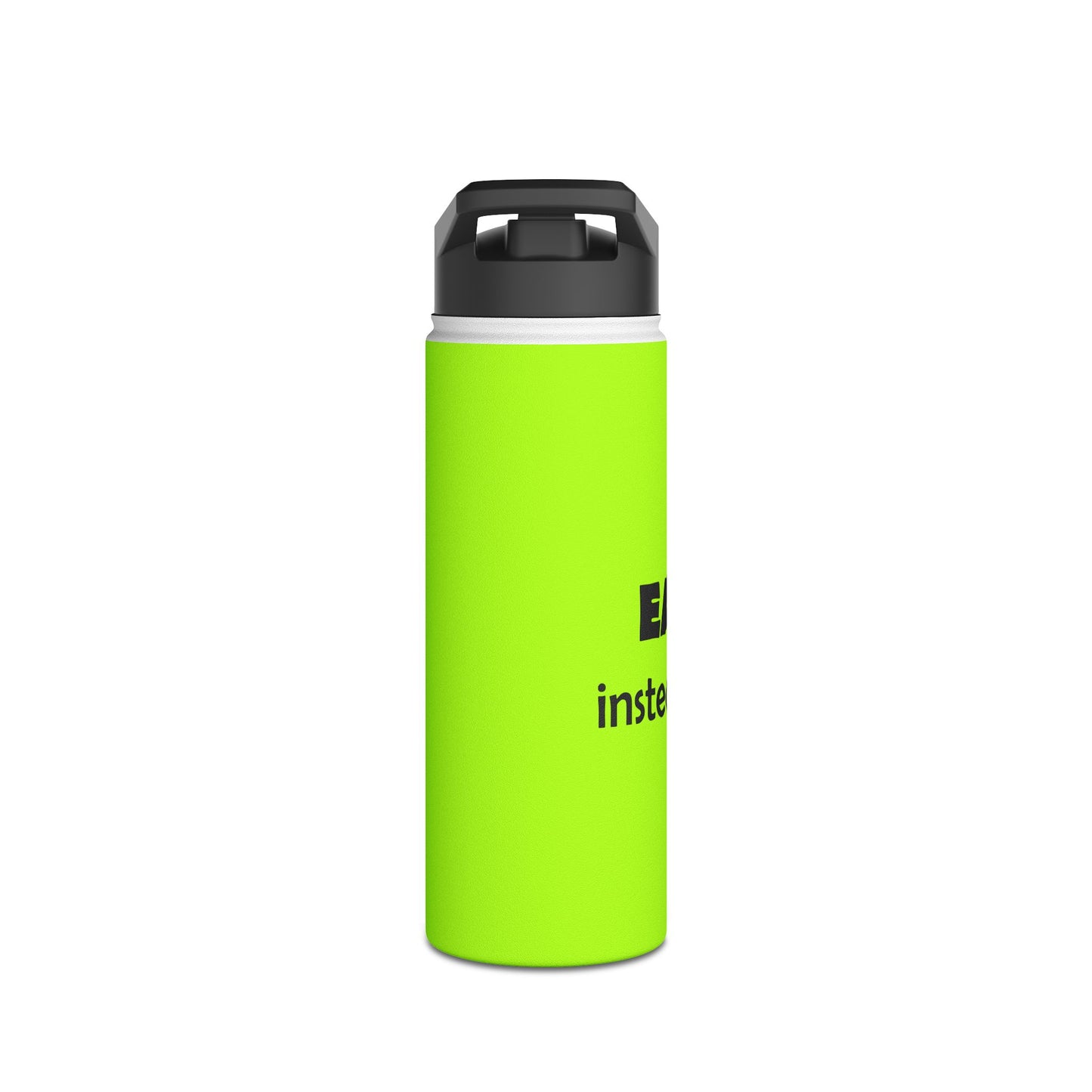 Funny Neon Stainless Steel Water Bottle — Bold 'Eat an Ass' Humorous Quote
