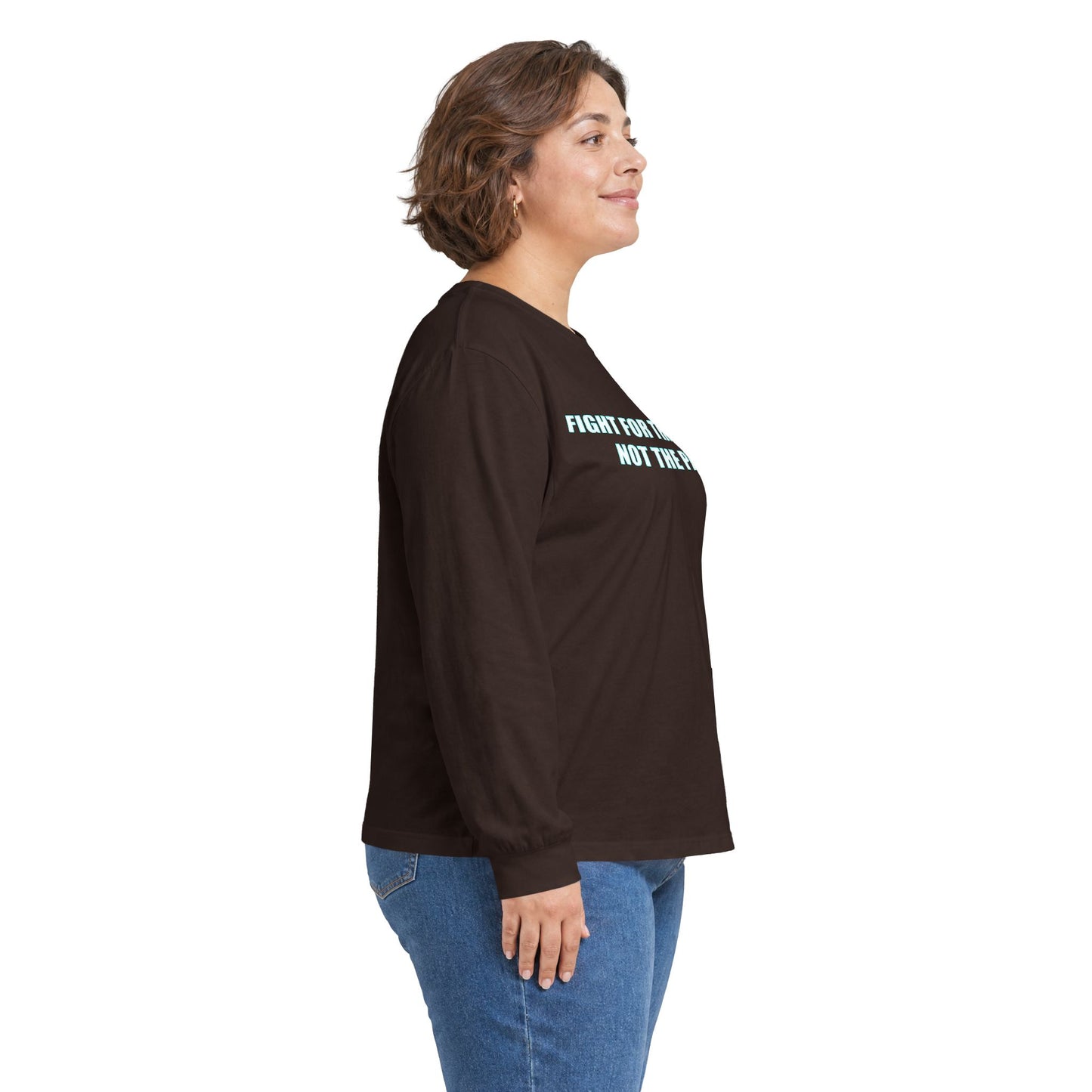Fight for the Future Long Sleeve Tee — 'Fight for the Future Not the Past' Motivational Graphic Shirt