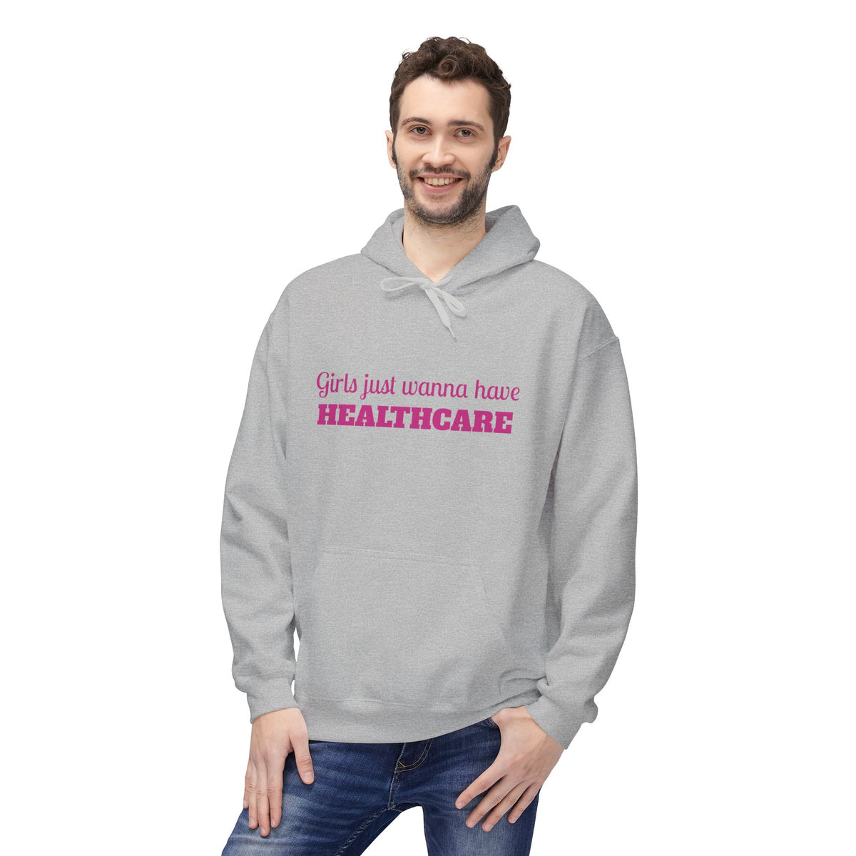 Girls Just Wanna Have Healthcare Unisex Midweight Softstyle Fleece Hoodie