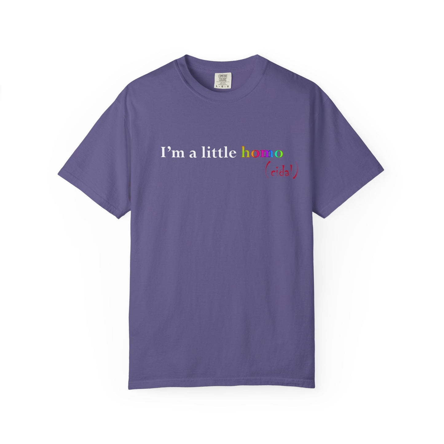 I'm a little homo (cidal) T-Shirt — Identity and Vibe Slogan Tee