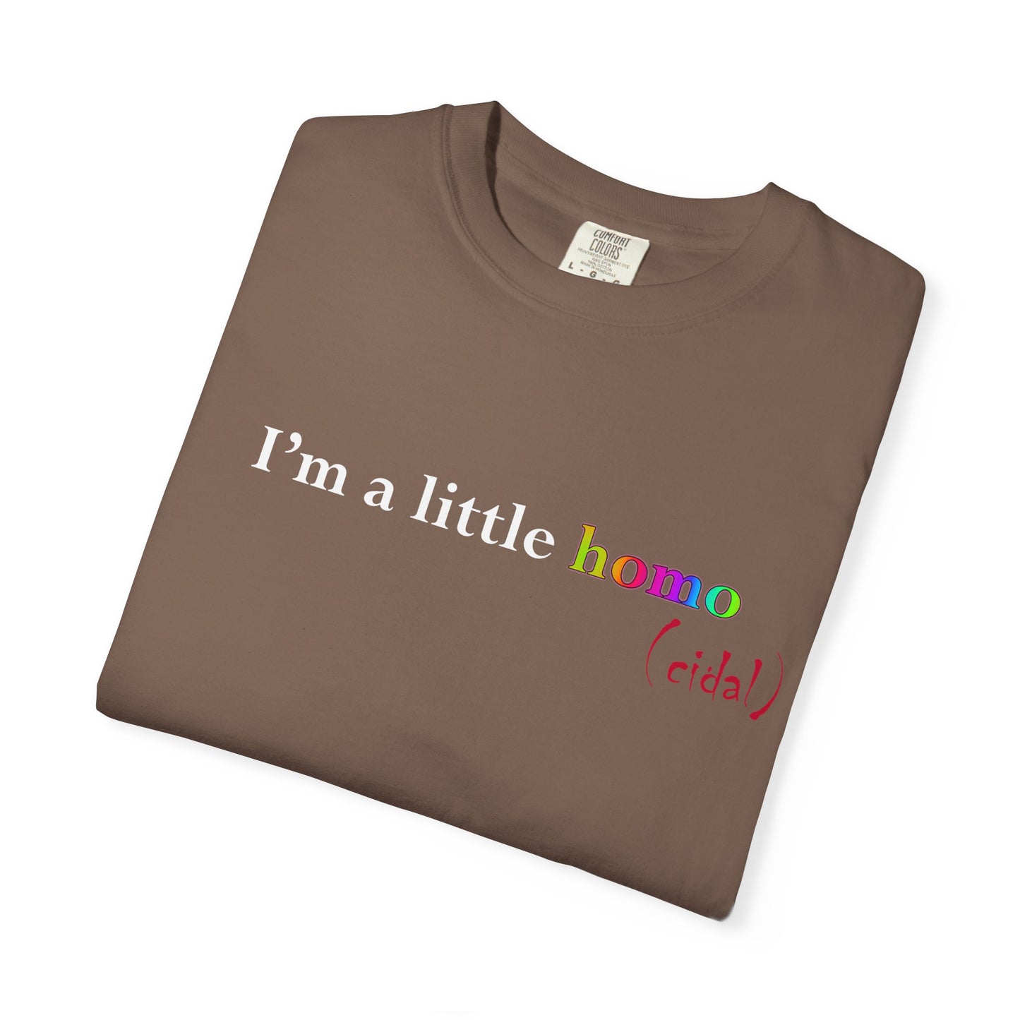 I'm a little homo (cidal) T-Shirt — Identity and Vibe Slogan Tee