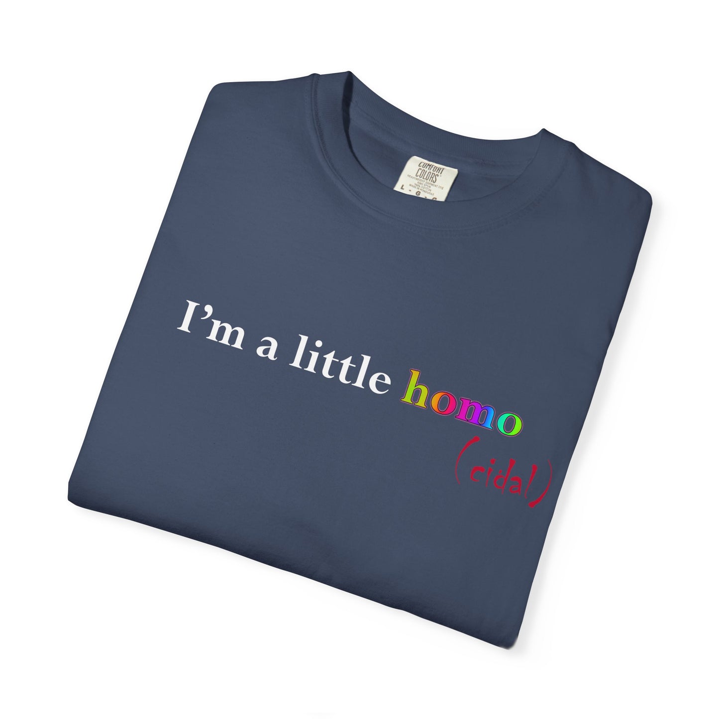 I'm a little homo (cidal) T-Shirt — Identity and Vibe Slogan Tee