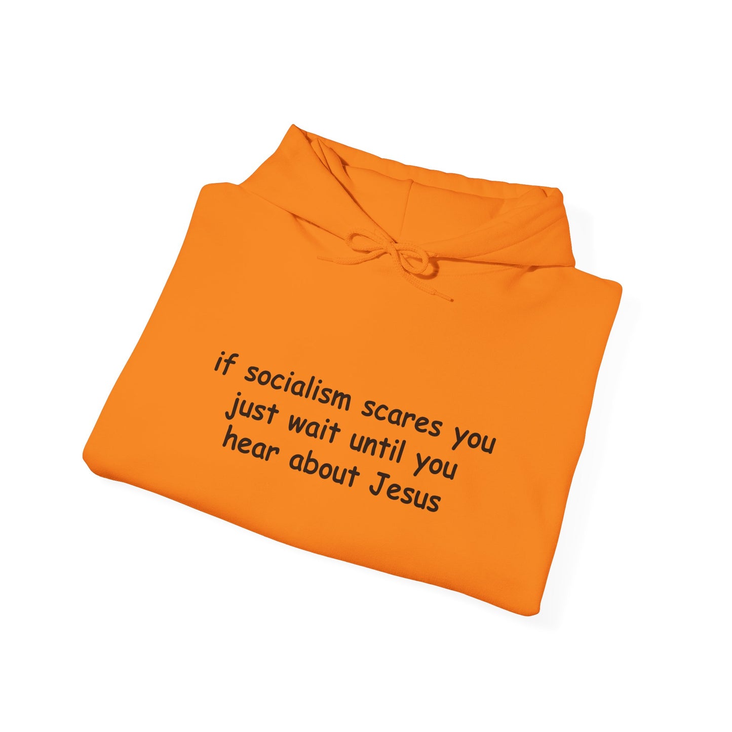 Hoodie — Socialist Jesus Ironic Slogan Hoodie
