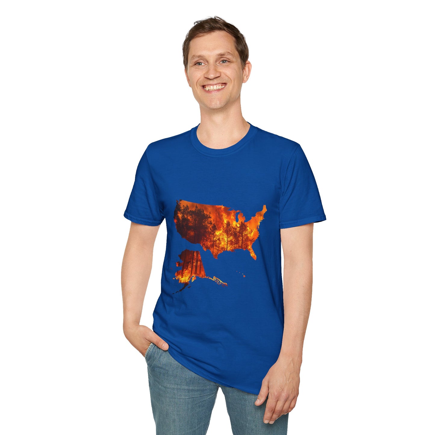 USA Map Graphic T-Shirt — Shit's on Fire Yo Awareness Tee