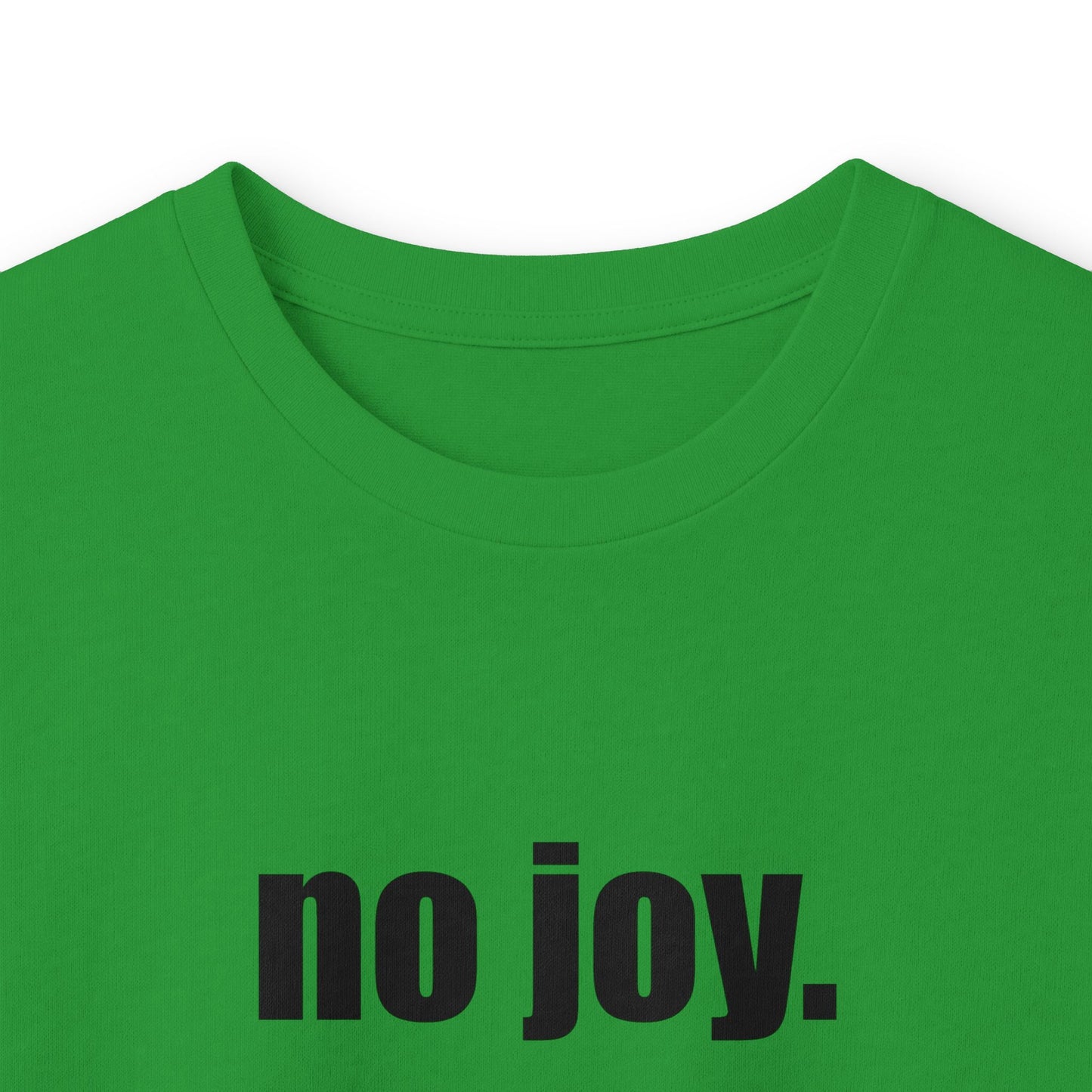 Long Sleeve Tee — "no joy. just memes." Minimalist Meme Shirt