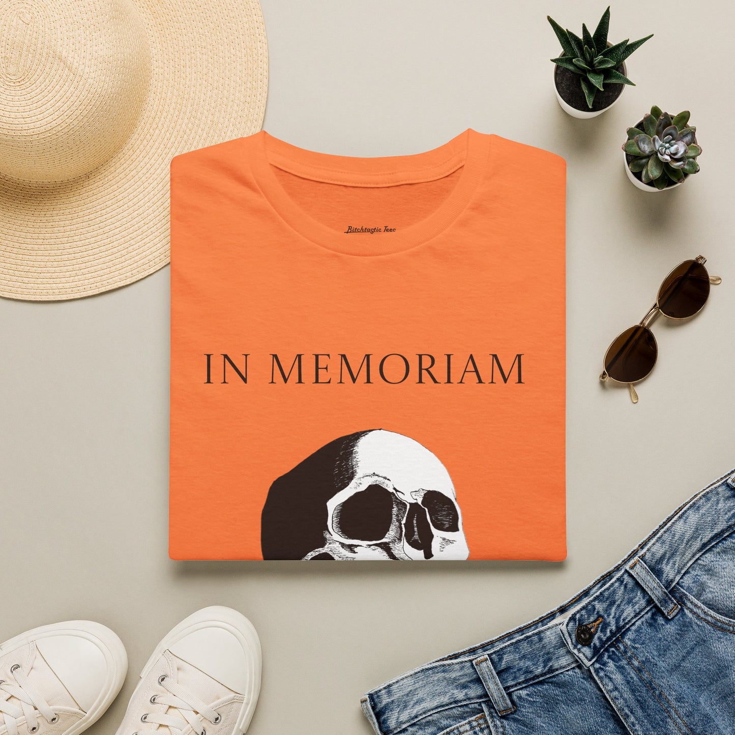 In Memoriam Skull Graphic T-Shirt, Unisex Casual Tee in Remembrance for the Death of Liberty