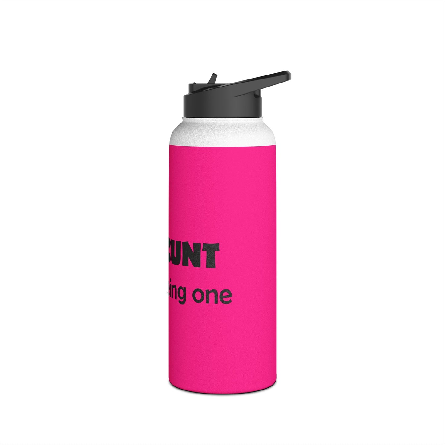 Bold Pink Stainless Steel Water Bottle —  'Lick a Cunt instead of being one' Sassy Insult Design