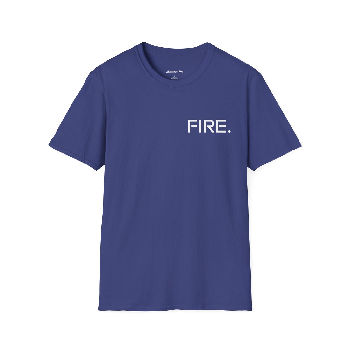 FIRE. Minimal Graphic T‑Shirt — Modern Casual Tee with Bold Text