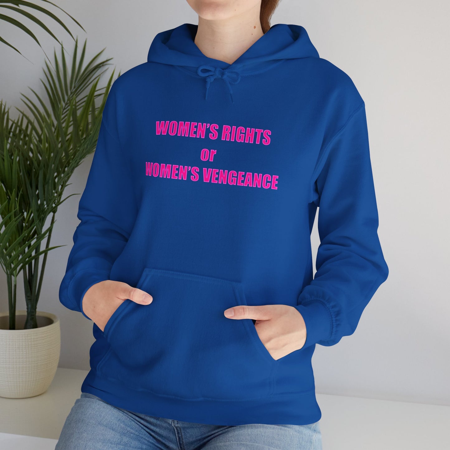 Pullover Hooded Sweatshirt - Women's Rights or Women's Vengeance Inspirational Protest Hoodie